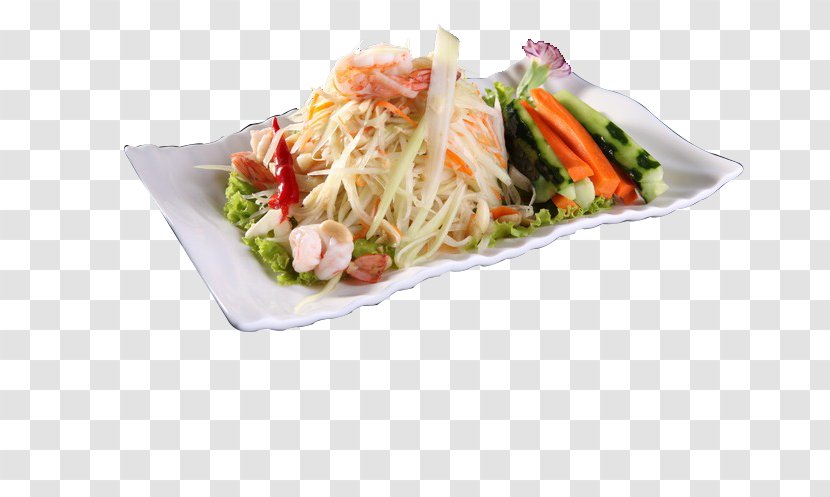 Thai Cuisine Yakisoba Fried Rice Green Papaya Salad Chinese Noodles - Noodle - Spicy Transparent PNG
