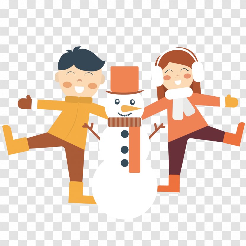 Winter Snowman - Vecteur - Happy Holiday Transparent PNG