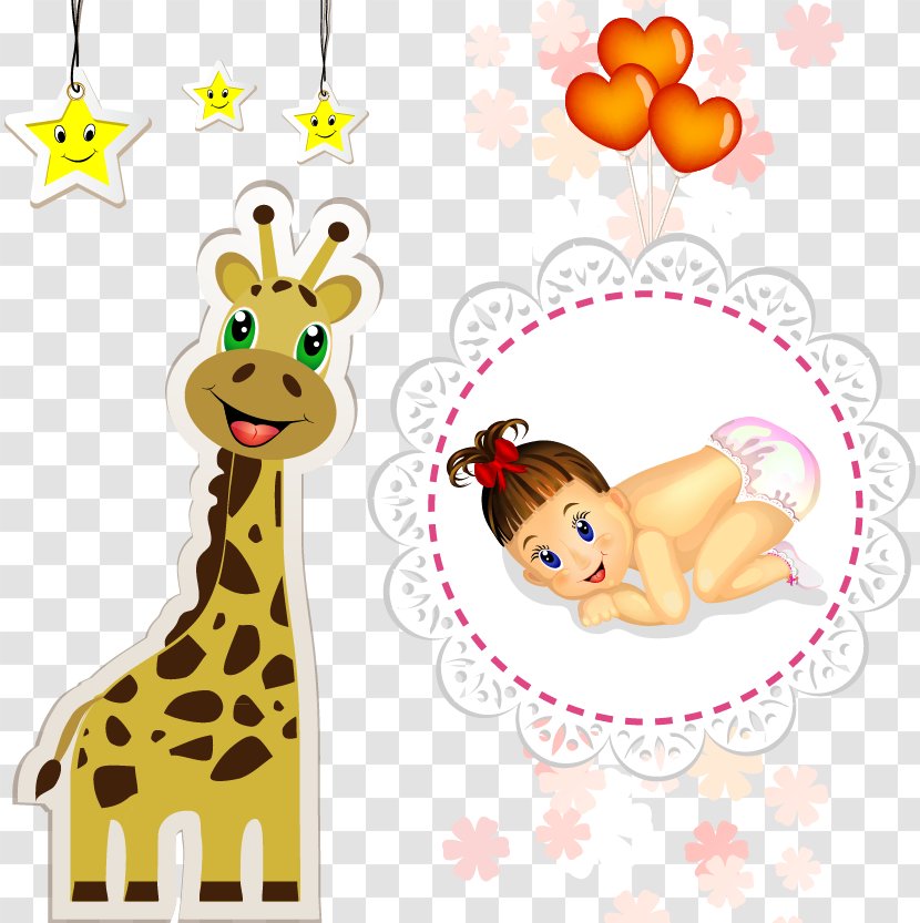 Northern Giraffe Cartoon Illustration - Art - Cute Transparent PNG