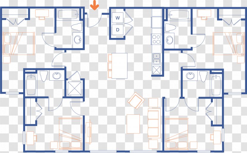 Floor Plan GrandMarc Clemson Apartment House - Research Transparent PNG