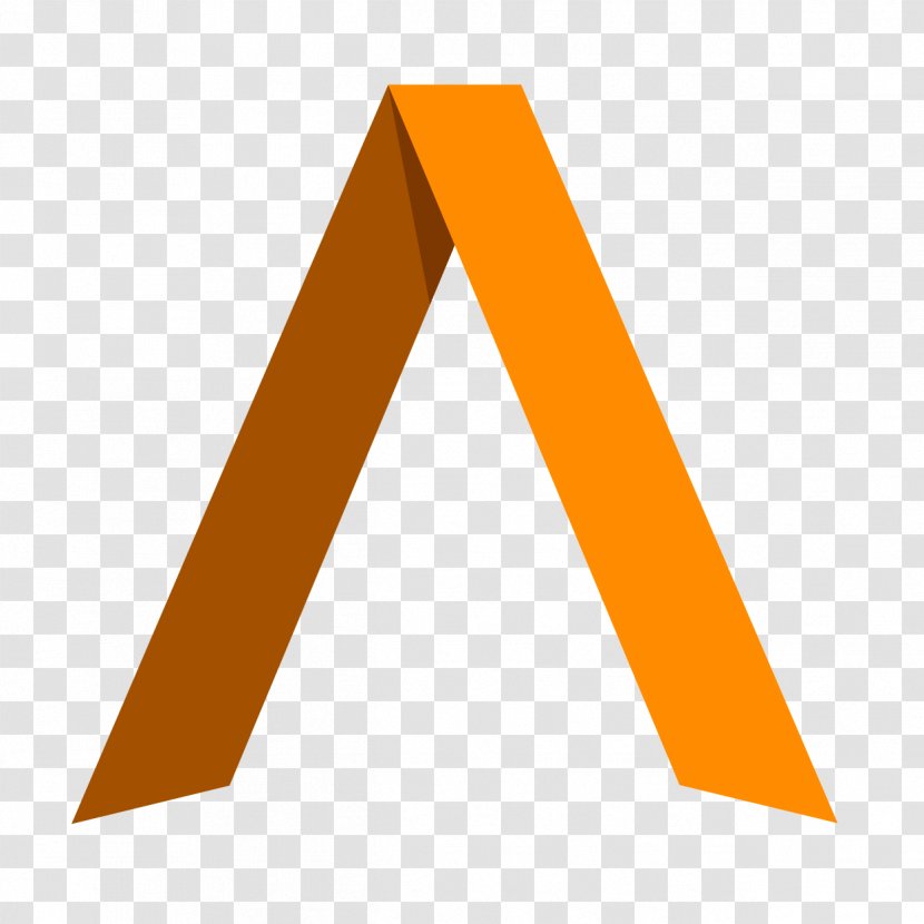Triangle Logo Brand - Orange Transparent PNG