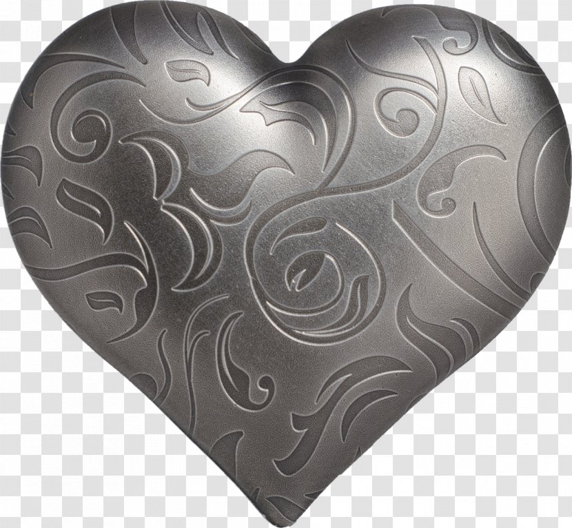 Silver Coin Bullion Gold Heart - Metal Transparent PNG