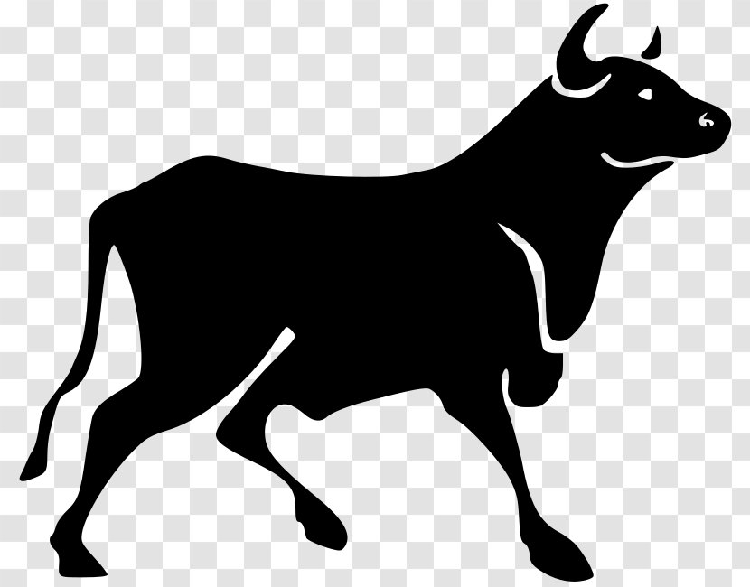 Brahman Cattle Texas Longhorn Hereford English Clip Art - Silhouette - Bull Transparent PNG
