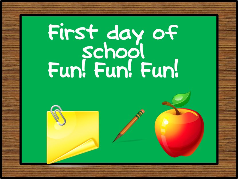 First Day Of School Kindergarten Clip Art - Preschool - Fun Cliparts Transparent PNG