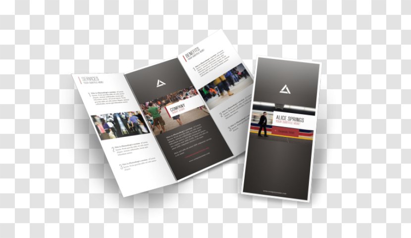 Mockup Brochure Graphic Design Flyer - Folded Leaflet - Templates Transparent PNG