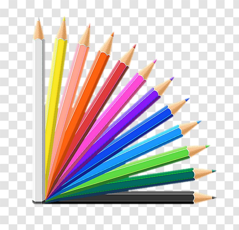 Colored Pencil Clip Art - Office Supplies Transparent PNG