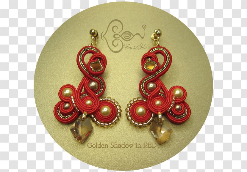 Earring Christmas Ornament Jewellery Maroon - Earrings Transparent PNG