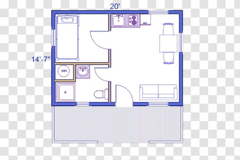 Log Cabin Floor Plan Boulder Blueprint - Citrus Creek Chalet Camping Resort Transparent PNG