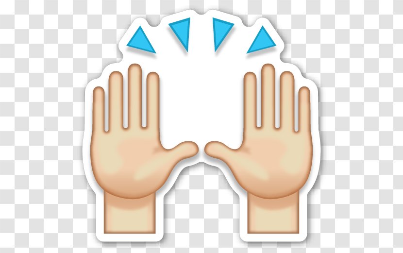 Emoji Oxford English Dictionary Sticker Praise Hand - Double Celebration Transparent PNG