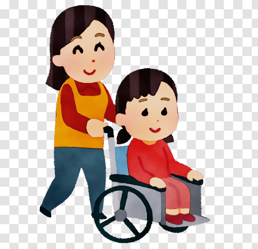 Cartoon Wheelchair Vehicle Child Riding Toy Transparent PNG
