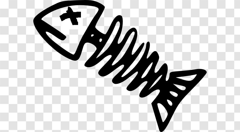 Cartoon Fish Bone Skeleton Clip Art - Area - Dead Clipart Transparent PNG