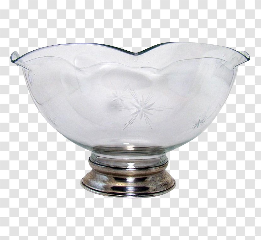 Glass Art Bowl Metal Steuben Works - Antique Transparent PNG