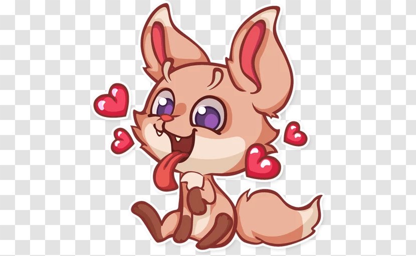 Canidae Sticker Fennek Telegram Clip Art - Cartoon - Fox Transparent PNG