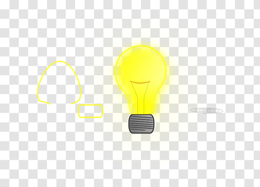 Line Font - Yellow - Light Bulb Transparent PNG