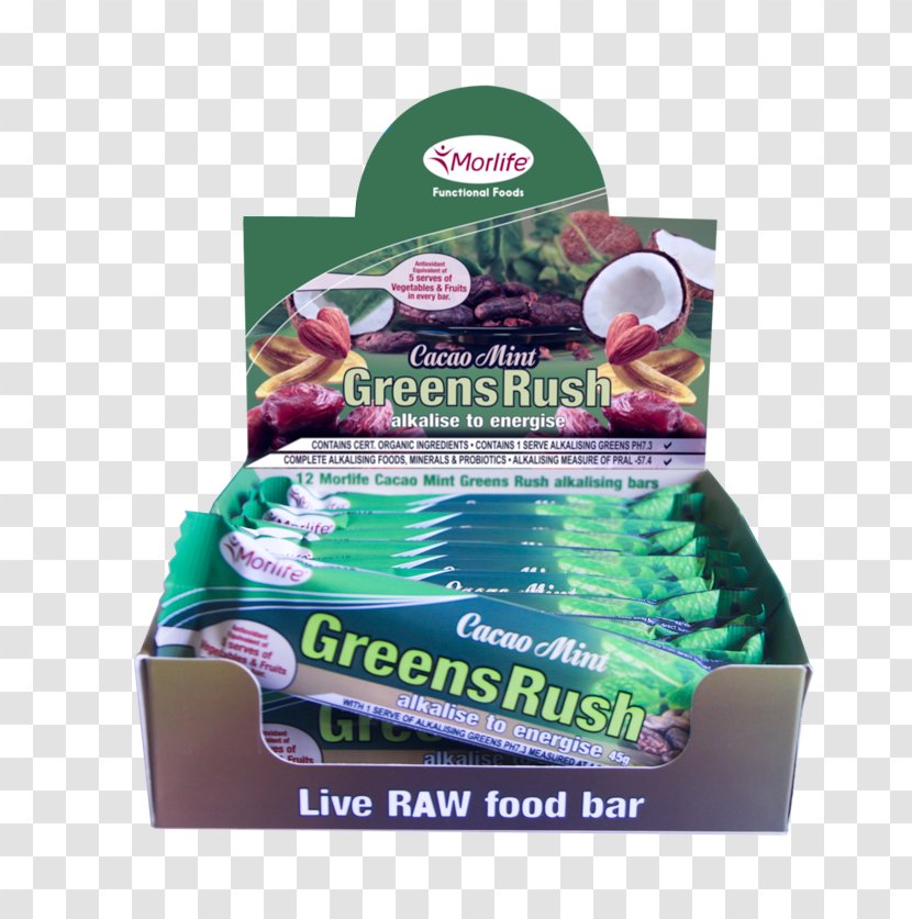 Raw Foodism Milkshake Energy Bar Functional Food - Snack Junior Mint Transparent PNG