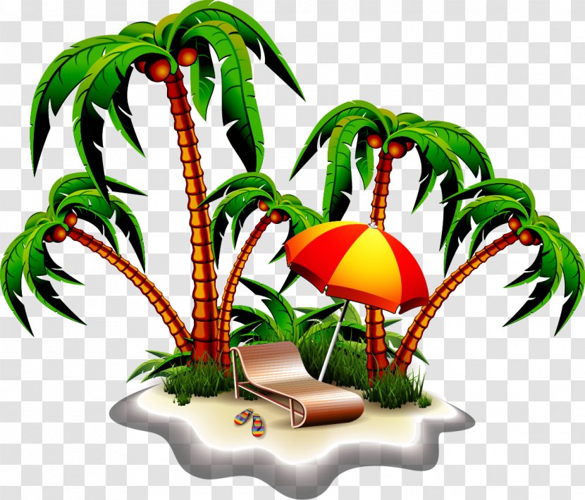 Royalty-free Illustration - Stock Photography - Vector Hand-painted Beach Resort Transparent PNG