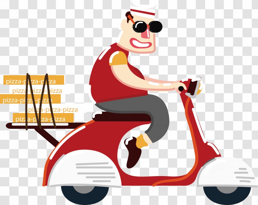 Pizza Delivery Fast Food Motorcycle - Ride A To Deliver Transparent PNG