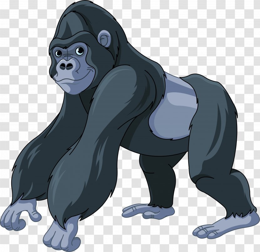 Gorilla Ape Cartoon Clip Art - Organism Transparent PNG