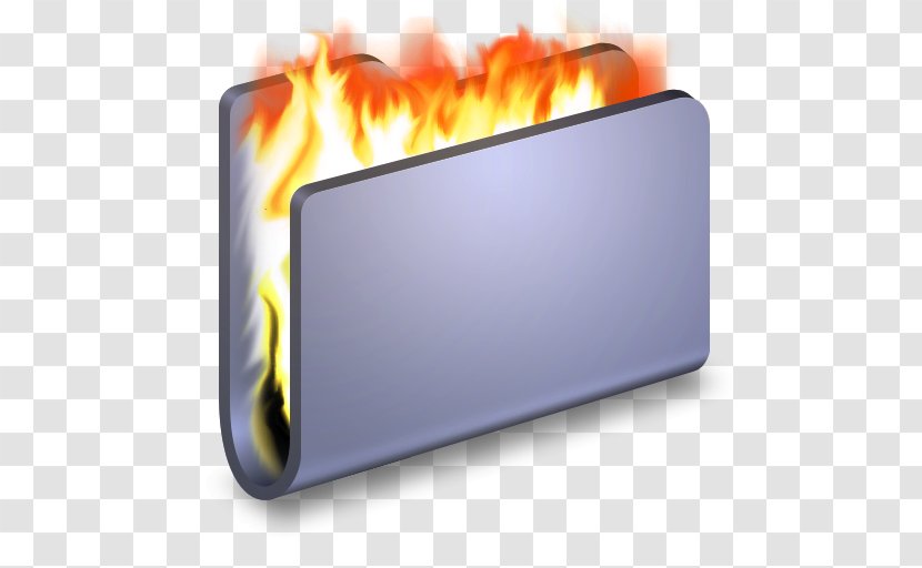Heat Rectangle - Burn Blue Folder Transparent PNG