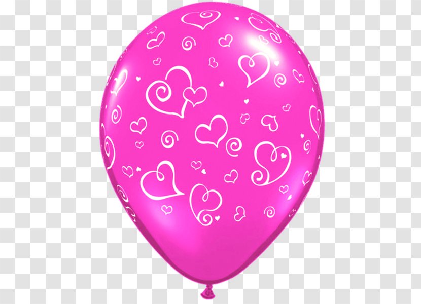 Balloon Birthday Baby Shower New Year's Eve Party - Magenta Transparent PNG