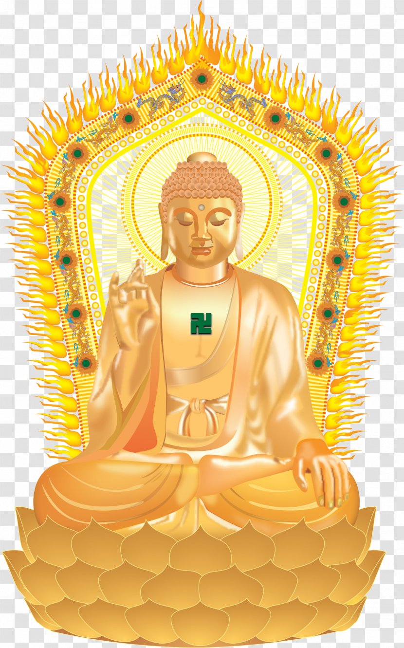 Golden Buddha China Buddhahood Buddhism - Vector Transparent PNG
