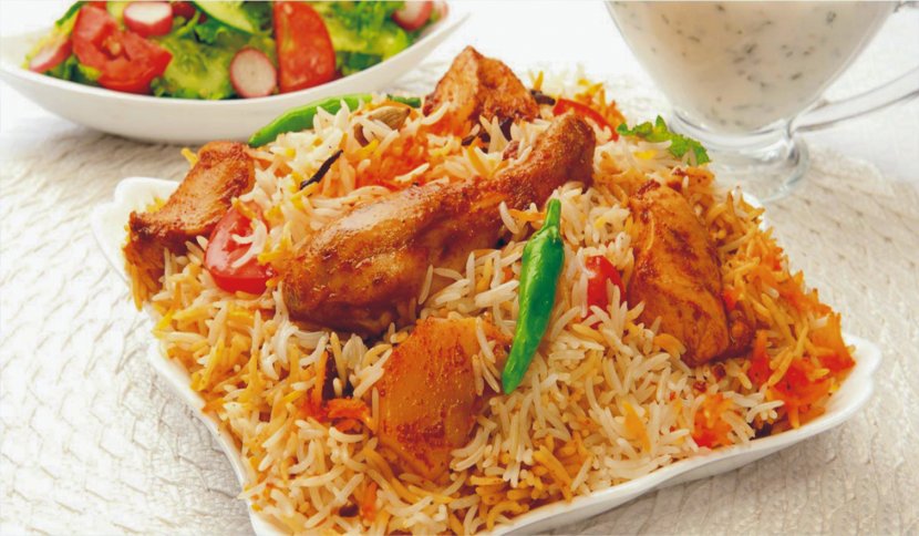 Hyderabadi Biryani Indian Cuisine Mughlai Raita - Cooking - Rice Transparent PNG