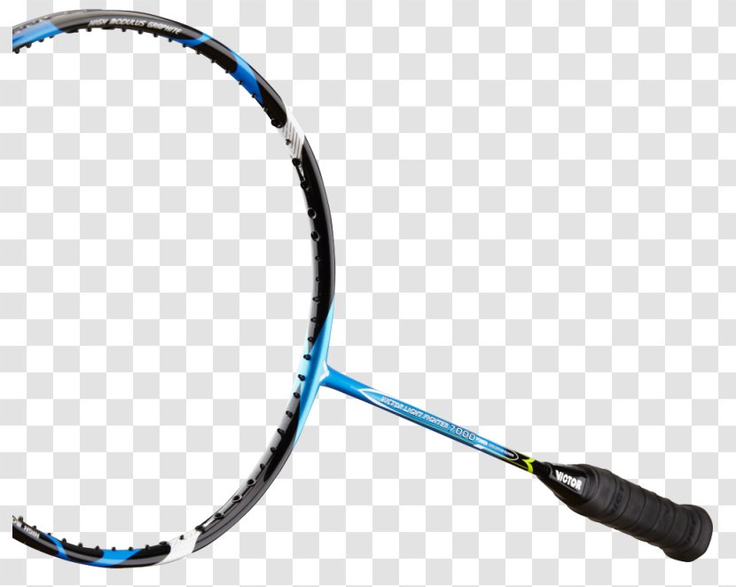 Badmintonracket Victor Light Fighter 7000 148/7/0 Badminton Racquet Blue / Black Sports - Rackets - Lamps Product Transparent PNG