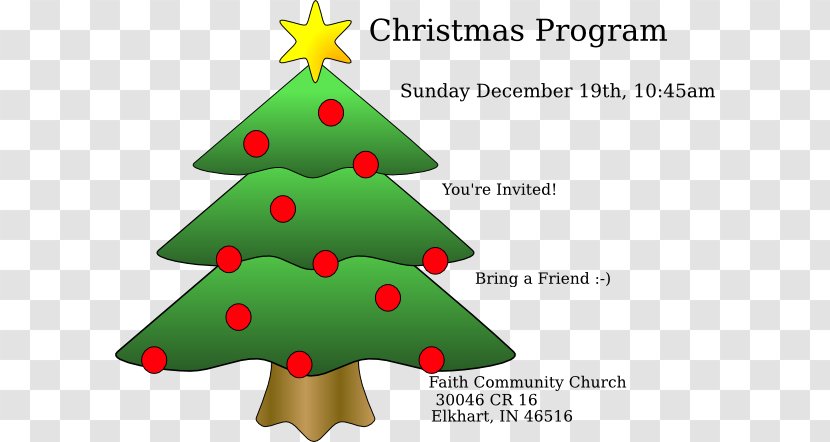 Christmas Tree Ornament Clip Art Day - Fiction - Church Template Transparent PNG