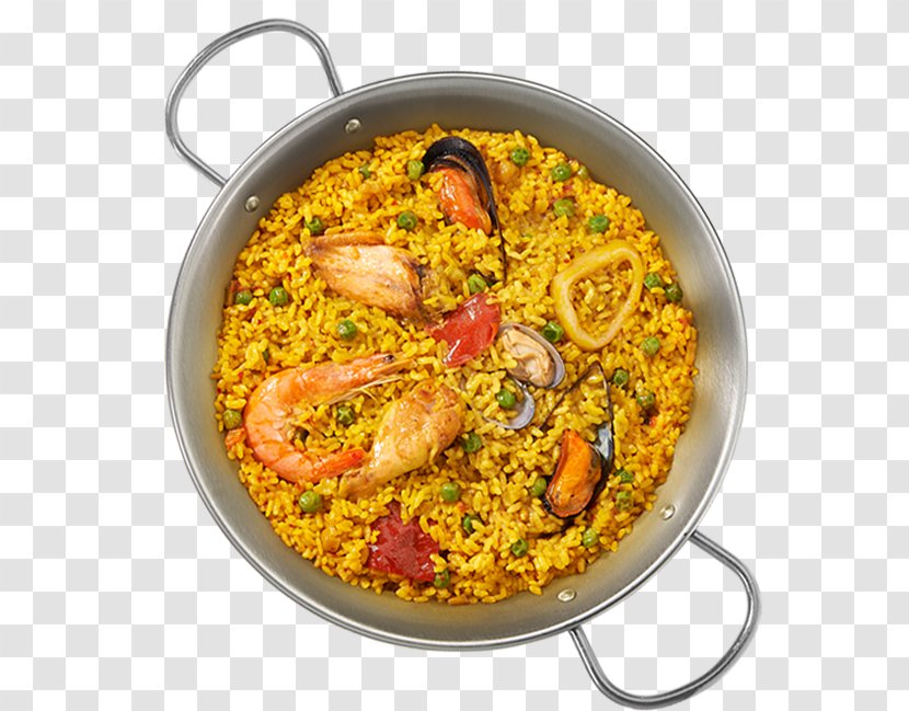 Paella Arroz Con Pollo Pilaf Rice Dish Transparent PNG