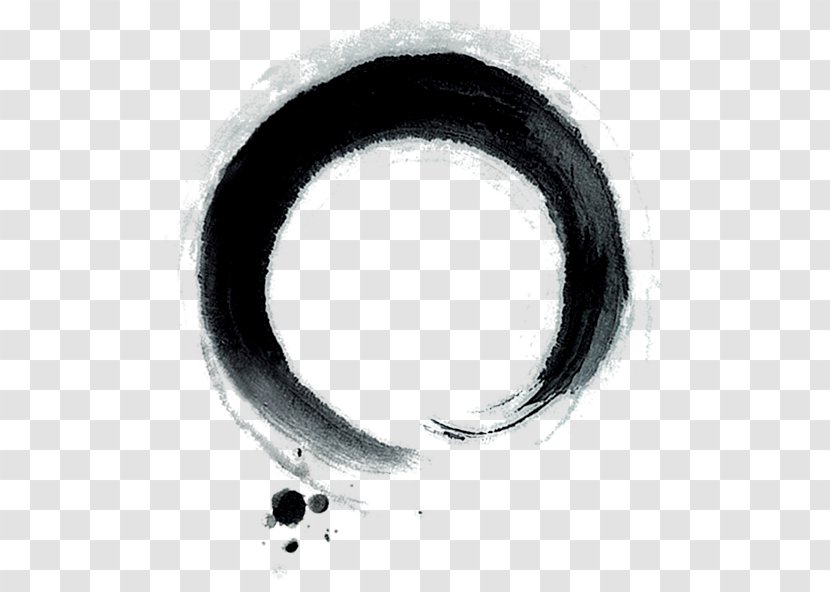 Ink Page Computer File - Brush - Chinese Style Circle Transparent PNG