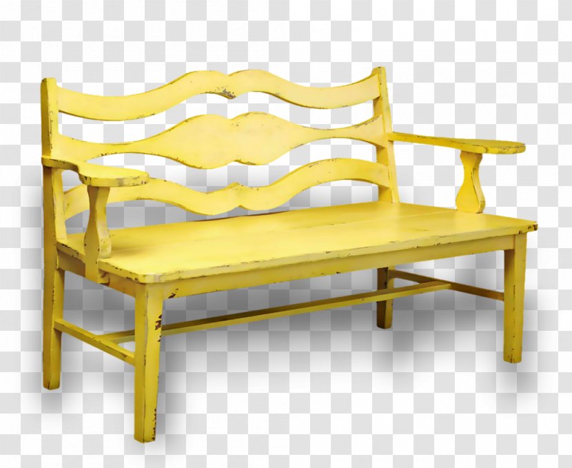 Chair Bench Wood Yellow Stool - Bed Frame Transparent PNG