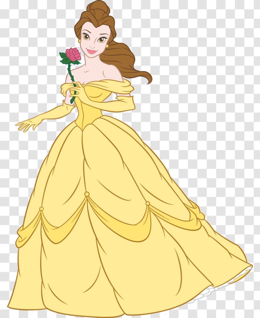 Belle Rapunzel Beast Disney Princess Clip Art - Yellow Transparent PNG