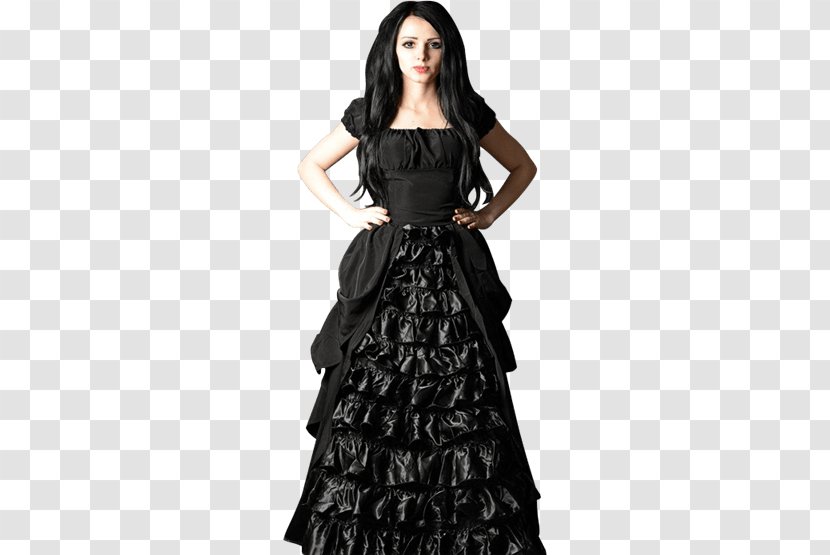 Little Black Dress Wedding Ball Gown Victorian Fashion - Goth Subculture Transparent PNG