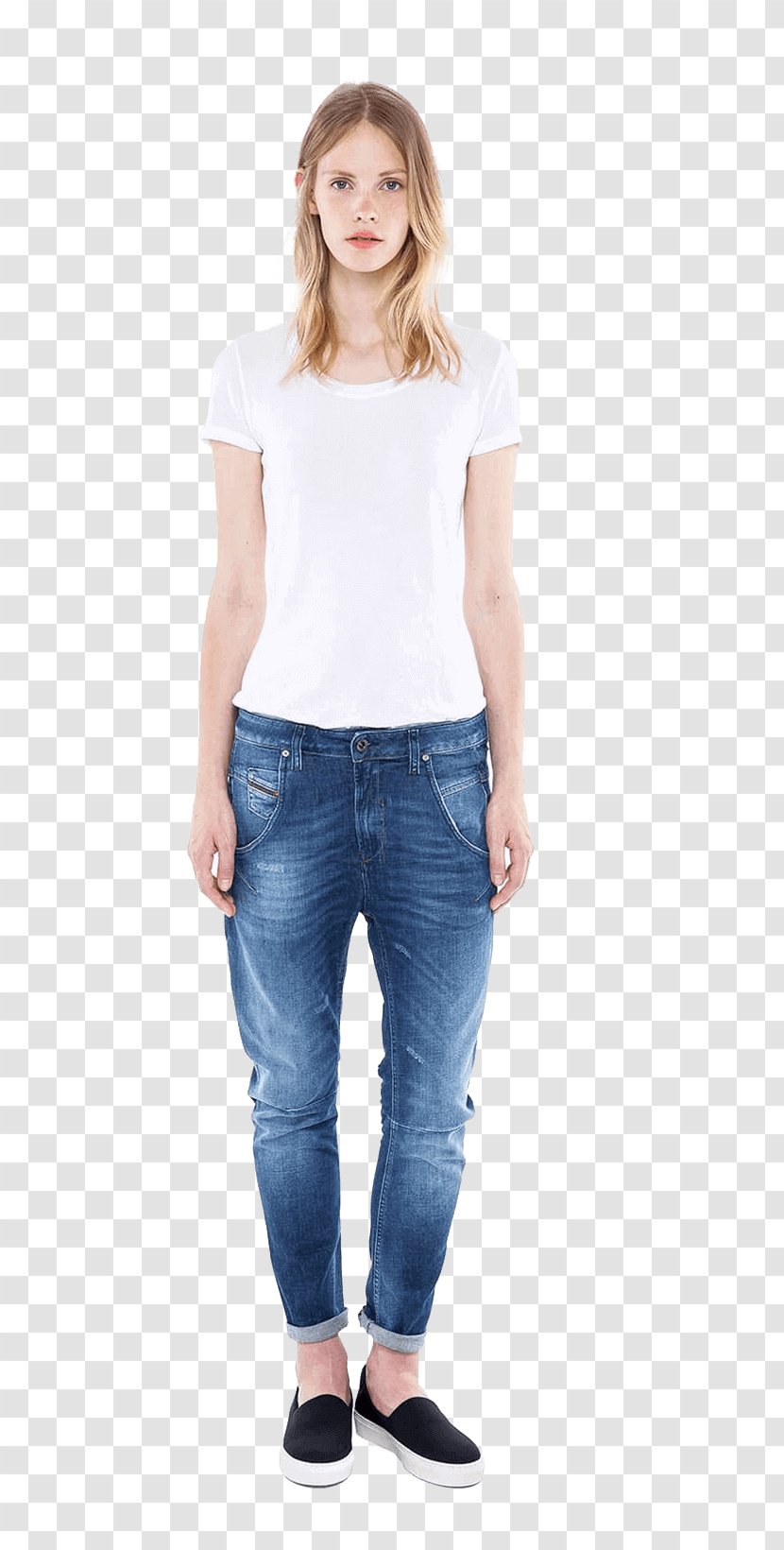 Jeans T-shirt Boyfriend Denim Waist - Dress Transparent PNG