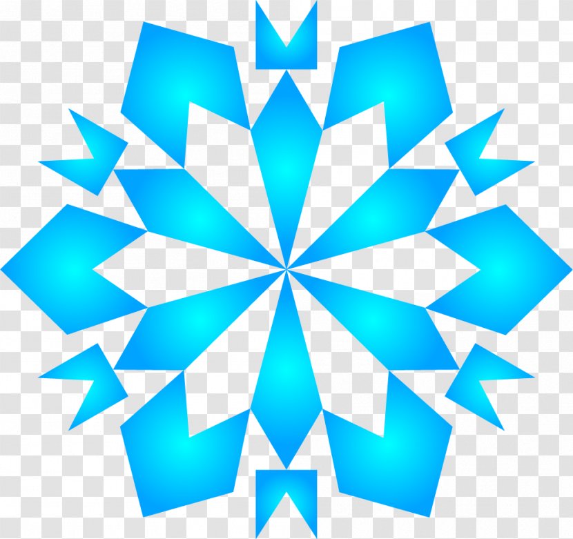 Necklace Snowflake - Geometry - Creative Blue Transparent PNG