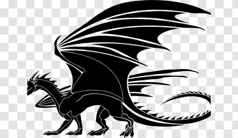 Dragon Drawing - Blackandwhite Tail Transparent PNG