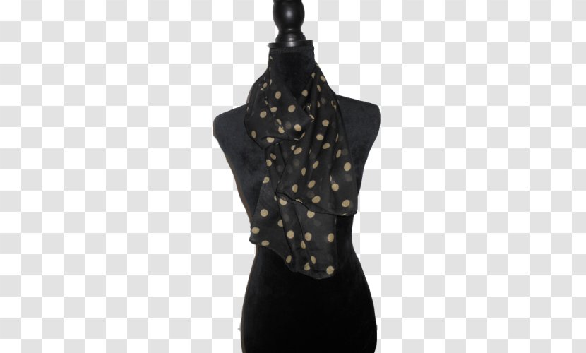 Scarf Neck Stole Pattern - GOLD DOTS Transparent PNG