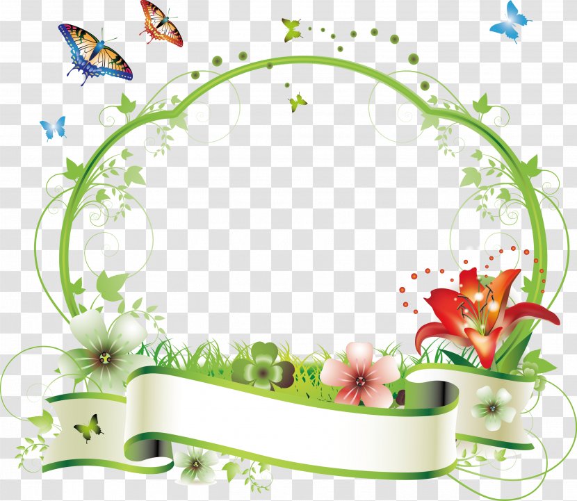 Flower Picture Frame Floral Design Clip Art - Photography - Summer Fresh Plant Vector Border Transparent PNG