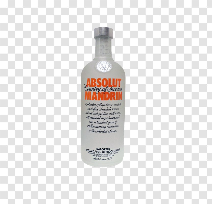 Absolut Vodka Distilled Beverage Mandarin Orange Citron Transparent PNG