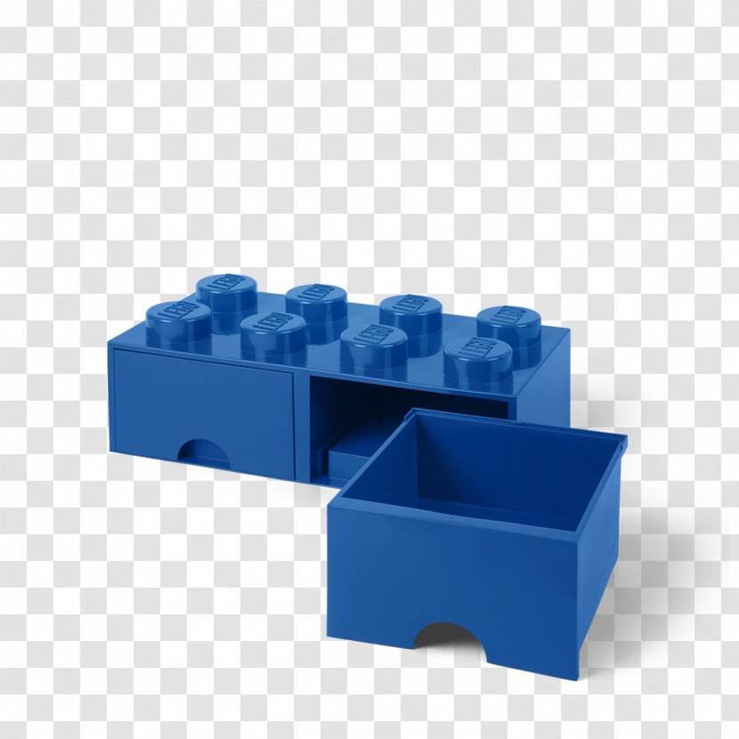 Lego Minifigure Drawer Box Toy - Turquoise - Bricks Transparent PNG