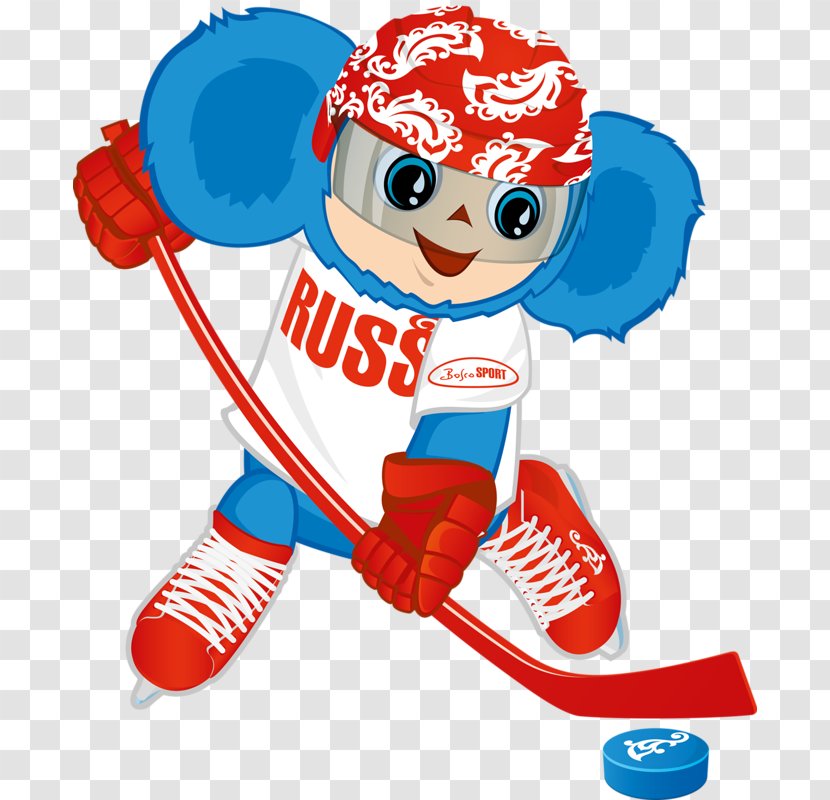 2010 Winter Olympics Cheburashka Sport Clip Art - Fictional Character - Ice Hockey Cartoon Transparent PNG