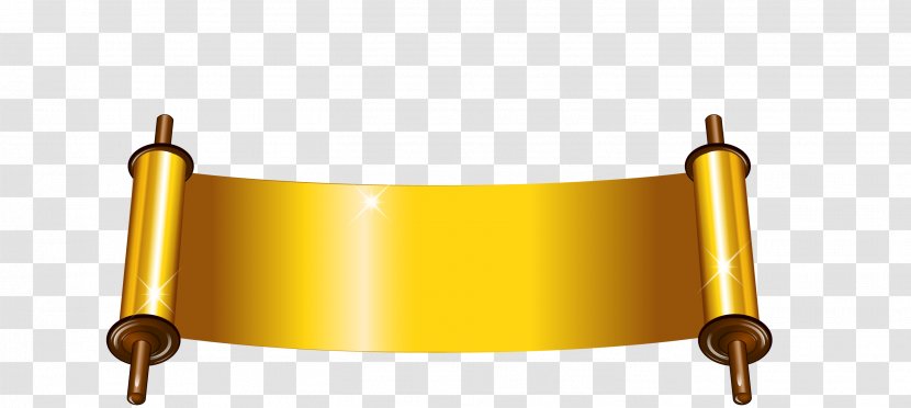 Ribbon Scroll - Tiff - Gold Reel Transparent PNG