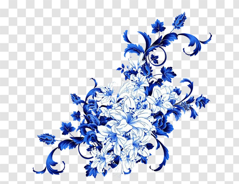 Floral Design Blue And White Porcelain Flower Dress - Pink - Group Transparent PNG