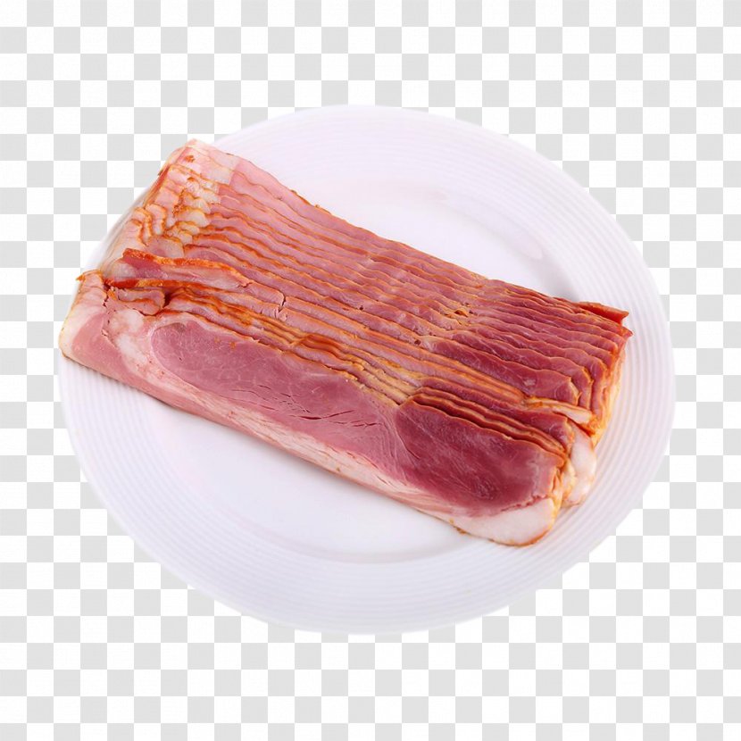 Back Bacon Ham Tocino Prosciutto - Cartoon - Luncheon Meat Transparent PNG