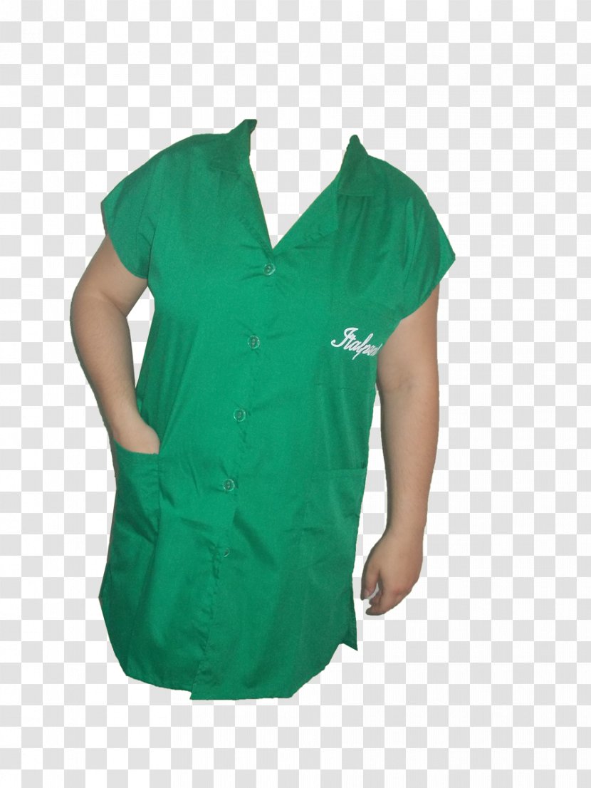 Scrubs Shoulder Green Sleeve Blouse - Dress Transparent PNG