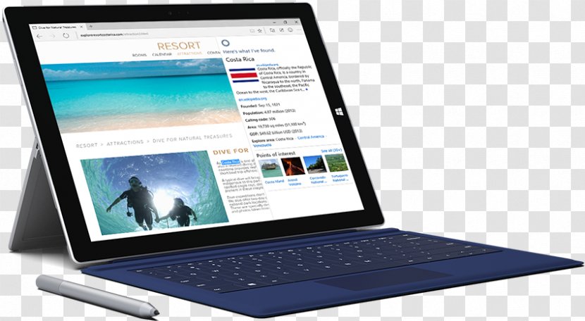 Surface Pro 3 Microsoft Corporation Edge Netbook - Computer - Build 2015 Transparent PNG