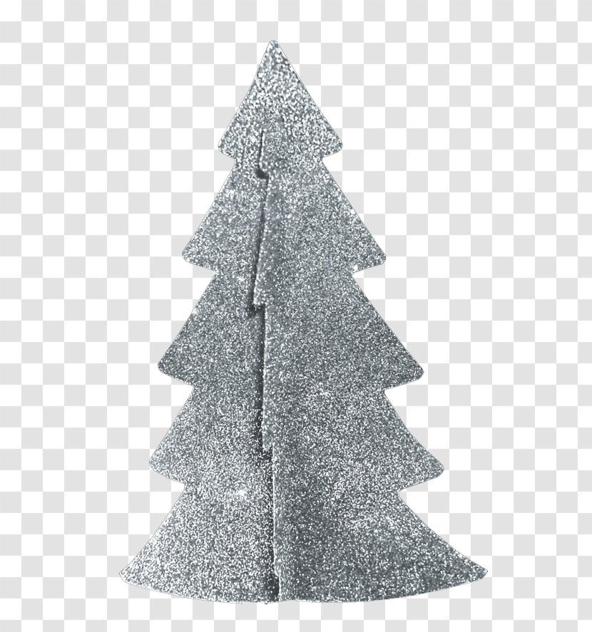 Fir Paper Christmas Tree Ornament - Transparency And Translucency - Silver Transparent PNG