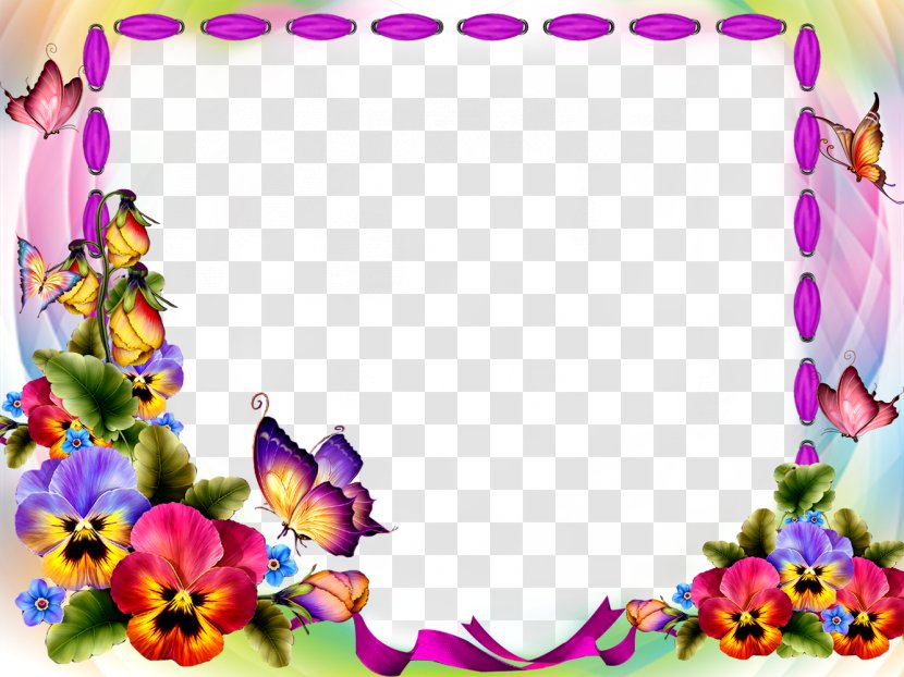 Picture Frame Image File Formats - Purple - Red Flower Transparent Background Transparent PNG