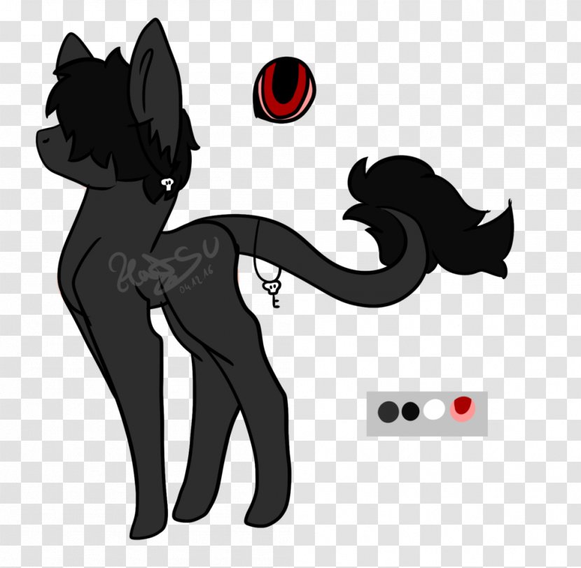 Black Cat Kitten Whiskers Horse - Dog Transparent PNG