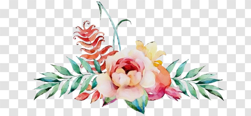 Watercolor Floral Background - Artificial Flower - Rose Family Paint Transparent PNG
